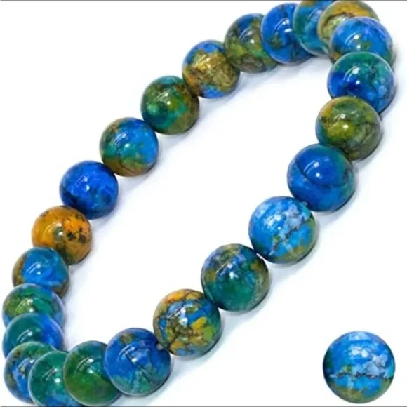 Azurite gemstone bracelet - Picture 3 of 7